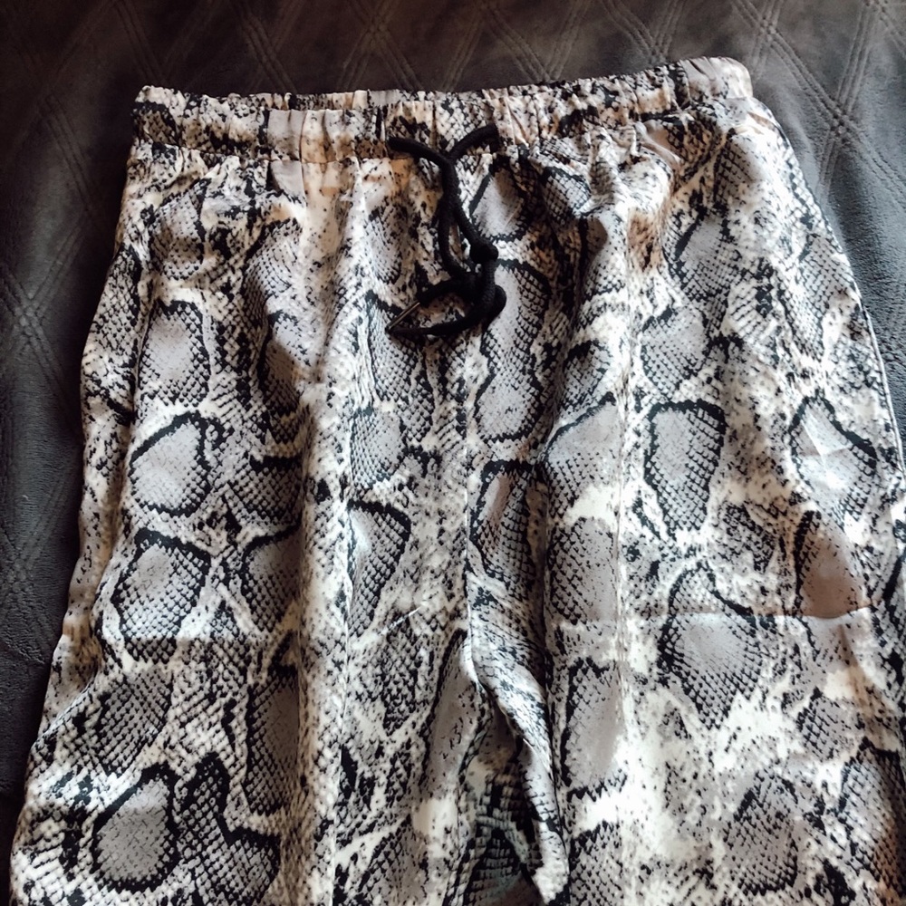 snake print sweatpants
